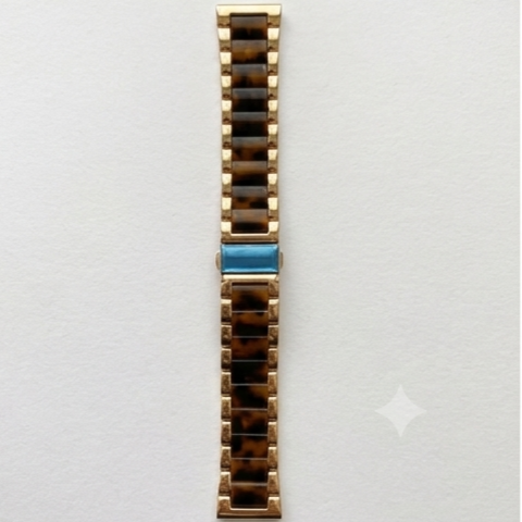 Geometric Resin & Enamel Smartwatch Bracelet