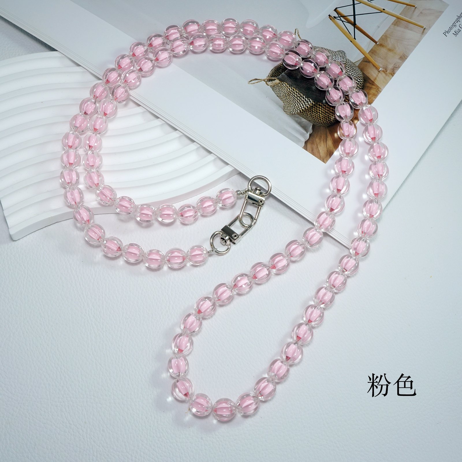 Multicolor Crystal Ball Crossbody Lanyard
