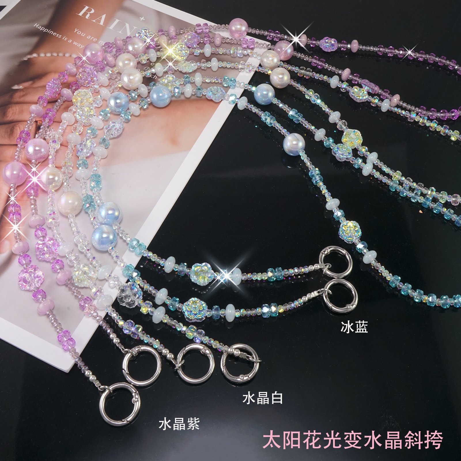 diamond-cut faceted crystals