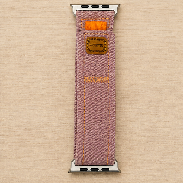 Rugged Denim-Texture Sport Loop Smartwatch Band