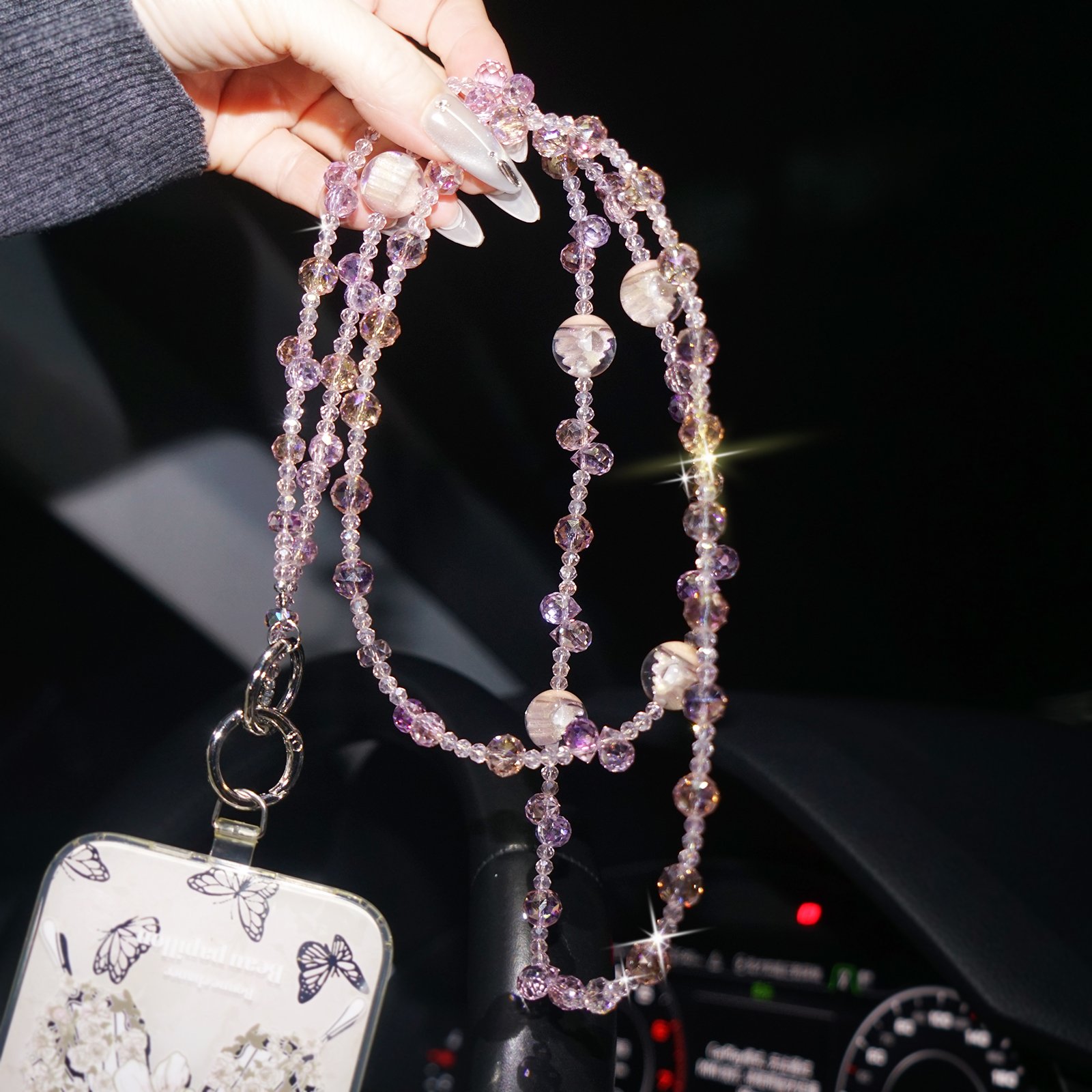 metallic silver spring-gate ring clasp