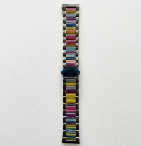 Geometric Resin & Enamel Smartwatch Bracelet