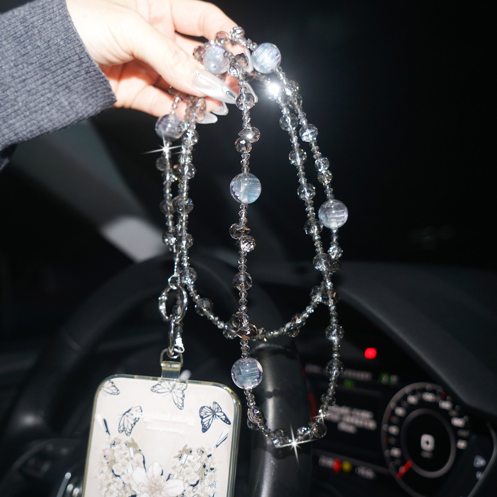 metallic silver spring-gate ring clasp