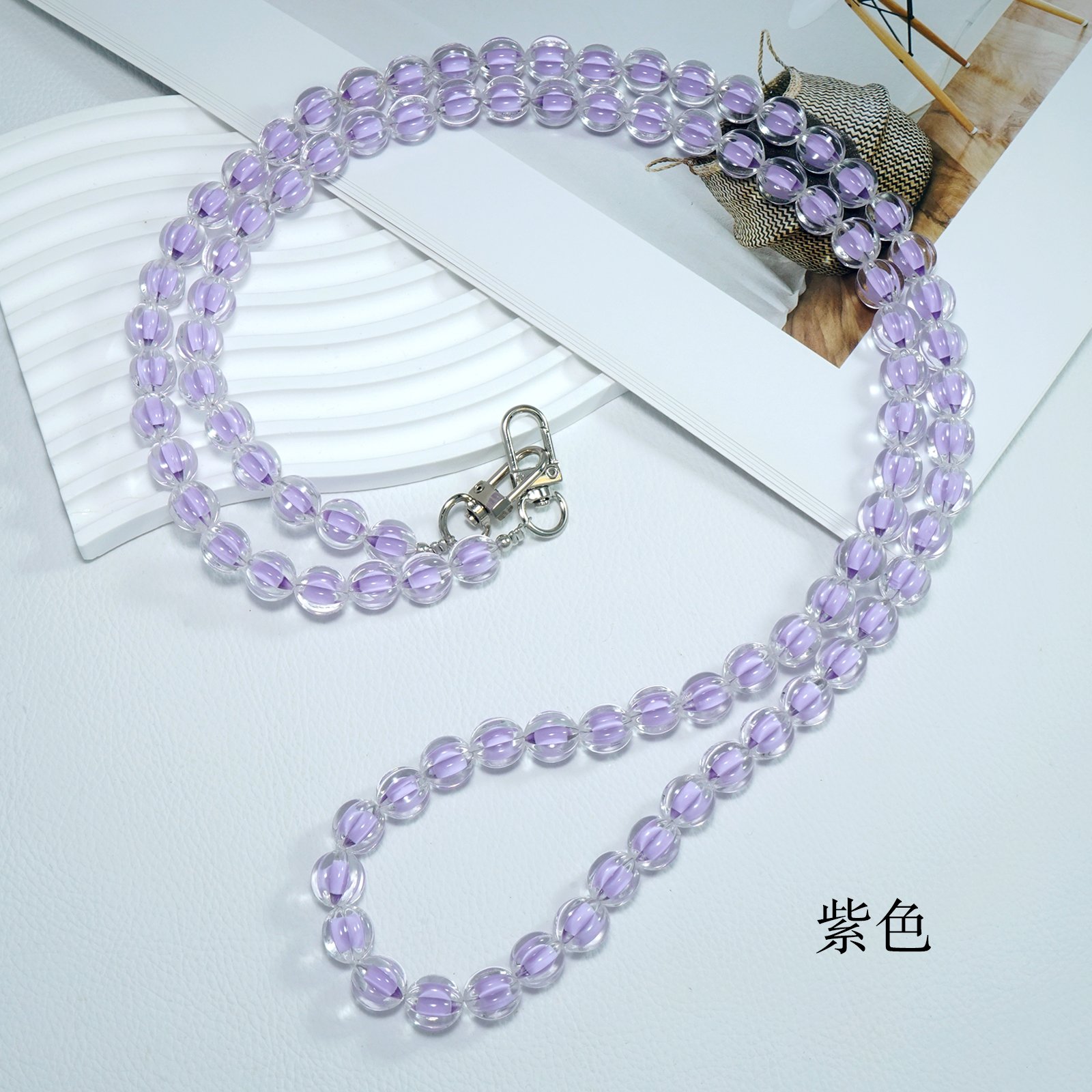 Multicolor Crystal Ball Crossbody Lanyard