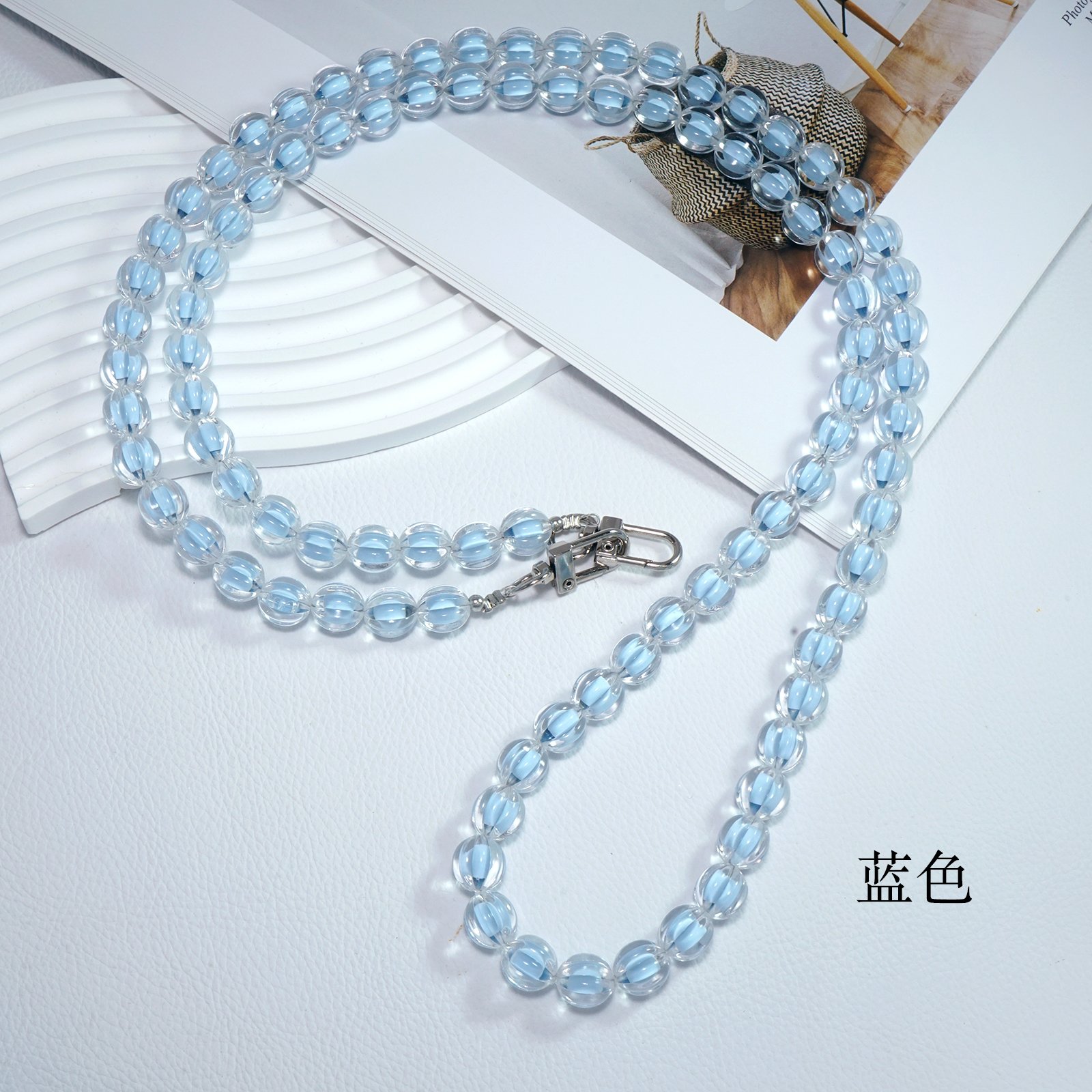 Multicolor Crystal Ball Crossbody Lanyard